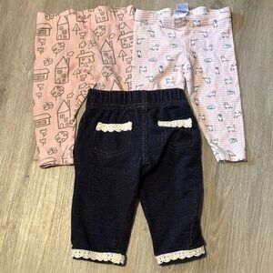 Carter's Pink and Black Leggings Trio